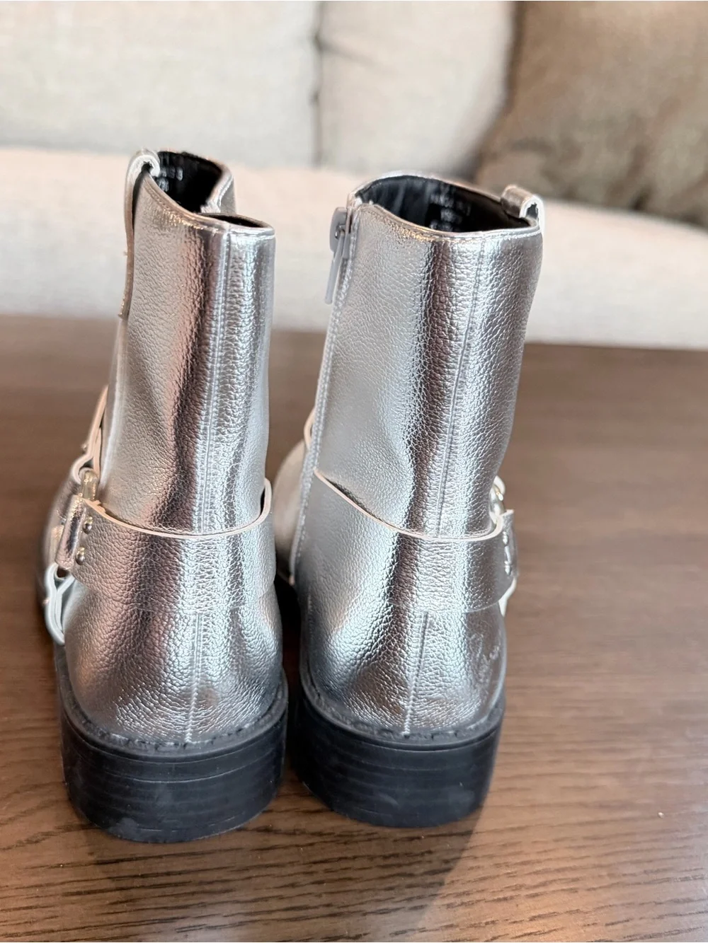 NWOT Dolce Vita Black Girls Size 3 Ankle Boots with Metallic Accent